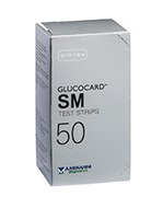 TEST STRIPS PER MISURAZIONE GLICEMIA GLUCOCARD SM 50 PEZZI - farmasorriso.com