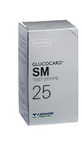 TEST STRIPS PER MISURAZIONE GLICEMIA GLUCOCARD SM 25 PEZZI - farmasorriso.com
