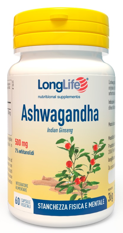 LONGLIFE ASHWAGANDHA 60 CAPSULE 500 MG - farmasorriso.com