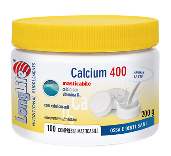 LONGLIFE CALCIUM LATTE 100 COMPRESSE 400 MG - farmasorriso.com