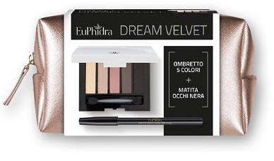 EUPHIDRA OMBRETTO 5 COLORI IN TROUSSE CON ASTUCCIO DREAM VALVET OP03 - farmasorriso.com