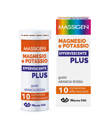 MASSIGEN MAGNESIO E POTASSIO EFFERVESCENTE PLUS 10 COMPRESSE - farmasorriso.com