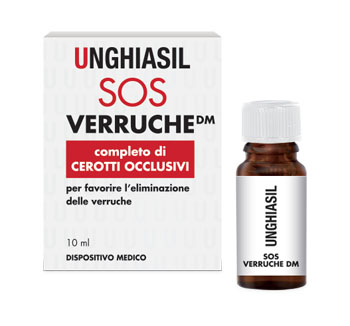 DISPOSITIVO MEDICO PER VERRUCHE IN FLACONE CON PENNELLINO 10 ML + 9 CEROTTI COPRIVERRUCA - farmasorriso.com