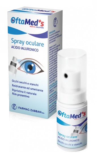 OFTAMED'S SPRAY CULARE OCCHI SECCHI E STANCHI ACIDO IALURONICO 10 ML - farmasorriso.com