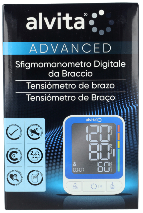 SFIGMOMANOMETRO DIGITALE DA BRACCIO ALVITA ADVANCED - farmasorriso.com