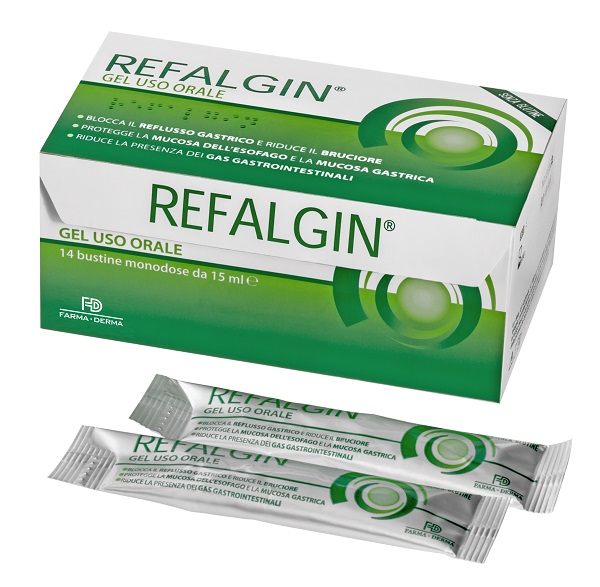 REFALGIN GEL OROSOLUBILE ANTIREFLUSSO 14 BUSTINE 15 ML - farmasorriso.com