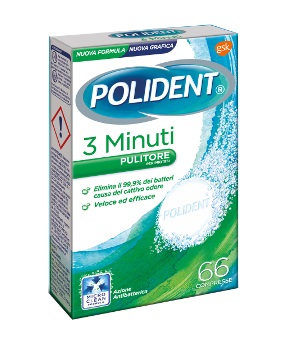 POLIDENT 3 MINUTI 66 COMPRESSE - farmasorriso.com