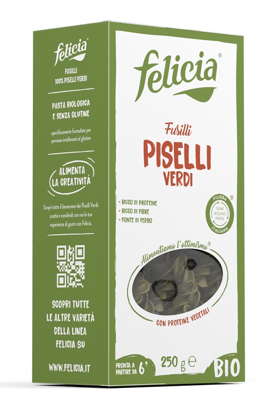 FELICIA BIO FUSILLI PISELLI VERDI 250 G - farmasorriso.com