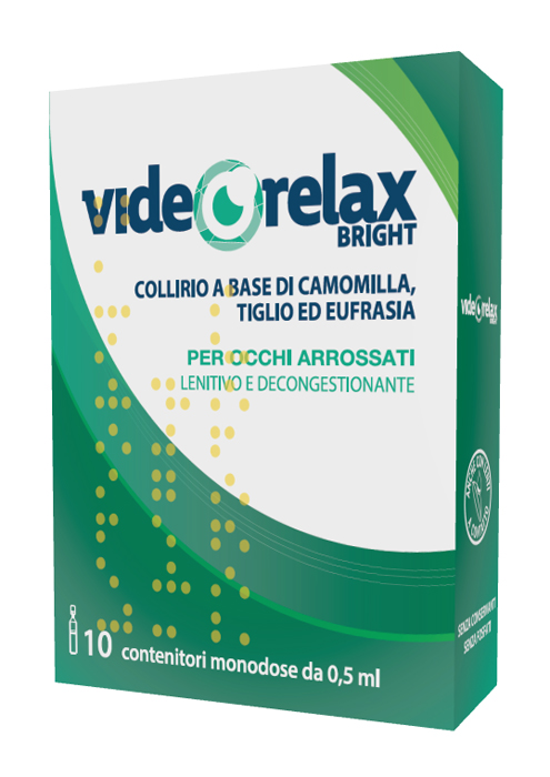 COLLIRIO LENITIVO DECONGESTIONANTE VIDEORELAX BRIGHT MONODOSE 0,5 ML 10 PEZZI - farmasorriso.com