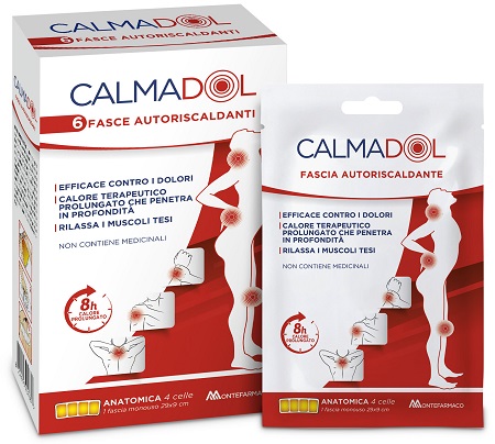 CALMADOL FASCIA RISCALDANTE PACK 6 PEZZI - farmasorriso.com