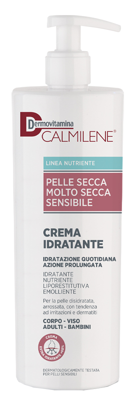 DERMOVITAMINA CALMILENE CREMA IDRATANTE PER PELLE SECCA, MOLTO SECCA O SENSIBILE 500 ML - farmasorriso.com