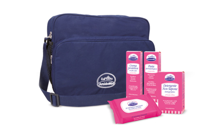EUPHIDRA AMIDOMIO BIMBI IN VIAGGIO BORSA IN STOFFA 3 PRODOTTI - farmasorriso.com