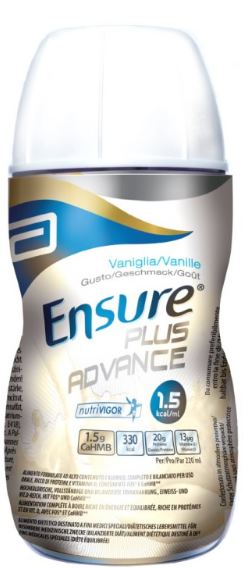 ENSURE PLUS ADVANCE VANIGLIA 4 BOTTIGLIE DA 220 ML - farmasorriso.com