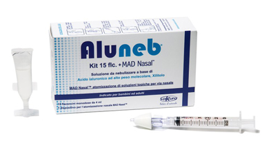 ALUNEB KIT SOLUZIONE ISOTONICA 15 FLACONCINI DA 4 ML + MAD NASAL ATOMIZZATORE - farmasorriso.com