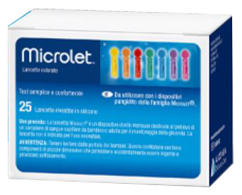 LANCETTE PUNGIDITO PER DISPOSITIVO MICROLET 25 PEZZI - farmasorriso.com