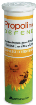 PROPOLI MIX DEFEND 10 COMPRESSE EFFERVESCENTI GUSTO ARANCIA - farmasorriso.com