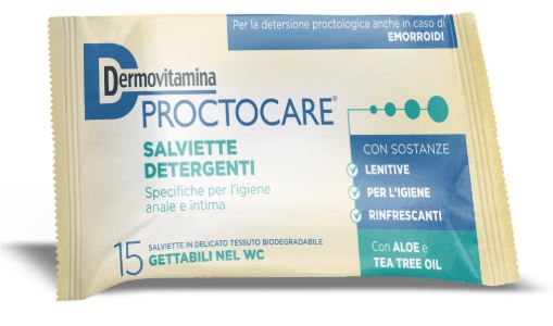 DERMOVITAMINA PROCTOCARE 15 SALVIETTINE DETERGENTI - farmasorriso.com