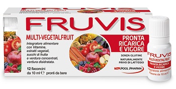 FRUVIS MULTI-VEGETALFRUIT PRONTA RICARICA E VIGORE 12 FLACONCINI DA 10 ML - farmasorriso.com
