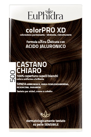 EUPHIDRA COLORPRO XD 500 CAST CHIARO GEL COLORANTE CAPELLI IN FLACONE + ATTIVANTE + BALSAMO + GUANTI - farmasorriso.com