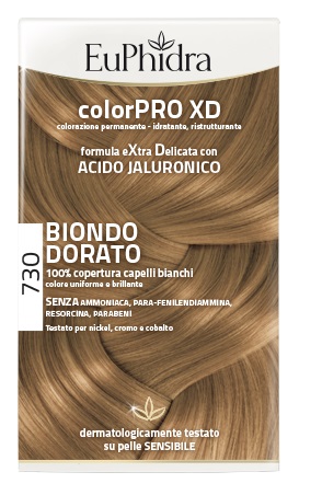 EUPHIDRA COLORPRO XD 730 BIONDO DORATO GEL COLORANTE CAPELLI IN FLACONE + ATTIVANTE + BALSAMO + GUANTI - farmasorriso.com