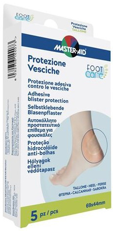 MASTER-AID FOOT CARE VESCICHE PROTEZIONE TALLONE 69X44 MM 5 PEZZI - farmasorriso.com