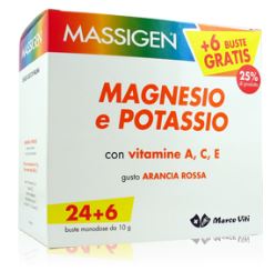 MASSIGEN MAGNESIO E POTASSIO IN BUSTINA CON ASTUCCIO 24+6 - farmasorriso.com