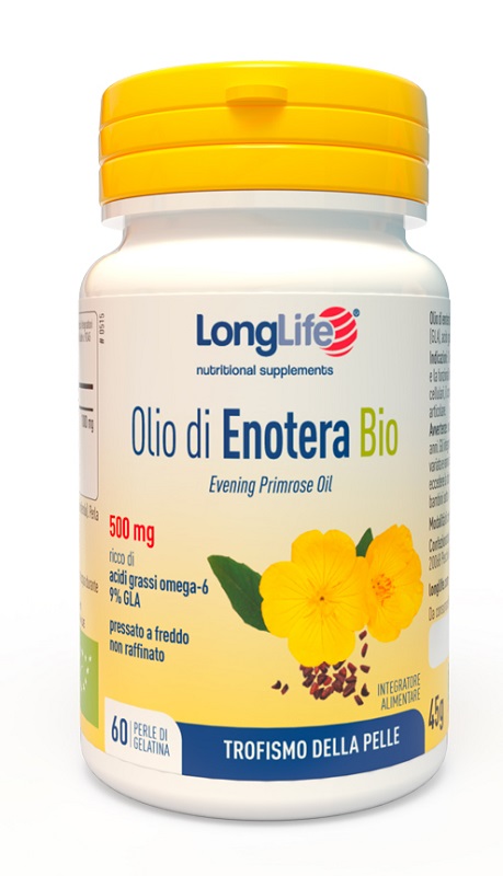 LONGLIFE OLIO ENOTERA BIO 500 MG 60 PERLE IN GELATINA - farmasorriso.com