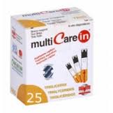TEST TRIGLICERIDI MULTICARE IN STRISCE CON ASPRIAZIONE CAPILLARE 25 PEZZI - farmasorriso.com