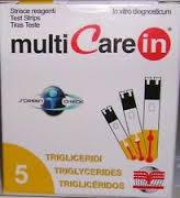 TEST TRIGLICERIDI MULTICARE IN STRISCE CON ASPIRAZIONE CAPIILLARE 5 PEZZI - farmasorriso.com