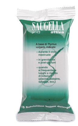 SAUGELLA ATTIVA SALVIETTINE 15 BUSTINE - farmasorriso.com
