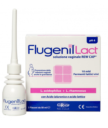 FLUGENIL LACT SOLUZIONE VAGINALE INTERNA A BASE DI FERMENTI LATTICI 3 FLACONI DA 50 ML + 3 APPLICATORI MONOUSO - farmasorriso.com