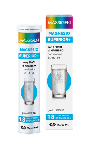 MASSIGEN MAGNESIO SUPERIOR+ 18 COMPRESSE EFFERVESCENTI - farmasorriso.com