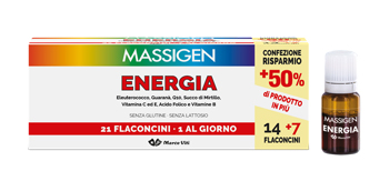 MASSIGEN ENERGIA 21 FLACONCINI DA 10 ML - farmasorriso.com