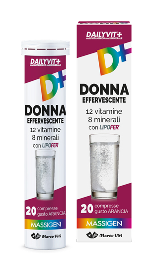 DAILYVIT+ MULTIVITAMINICO E MULTIMINERALE DONNA EFFERVESCENTE 20 COMPRESSE - farmasorriso.com