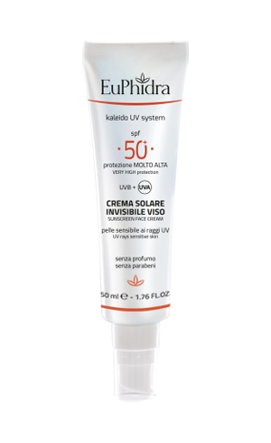 EUPHIDRA KALEIDO UV SYSTEM CREMA SOLARE VISO 50+ INVISIBLE - farmasorriso.com