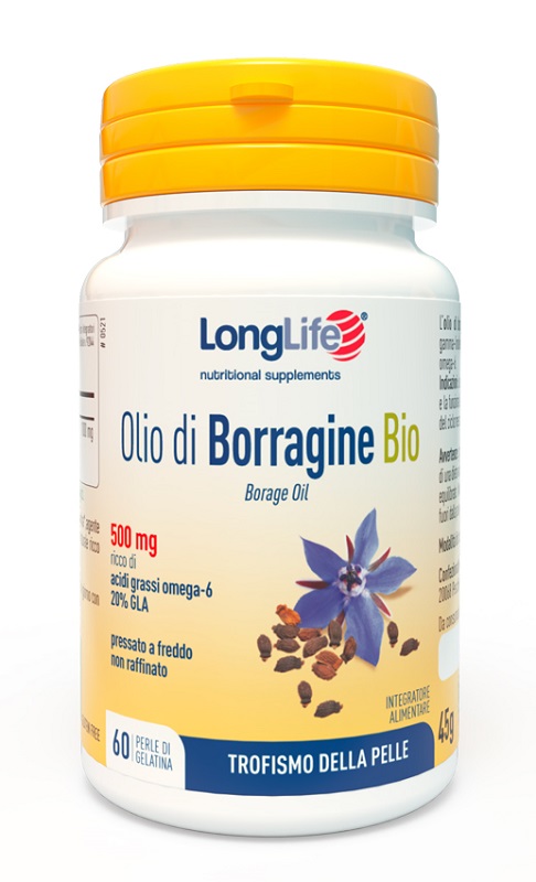 LONGLIFE OLIO BORRAGINE BIO 60 PERLE IN GELATINA - farmasorriso.com