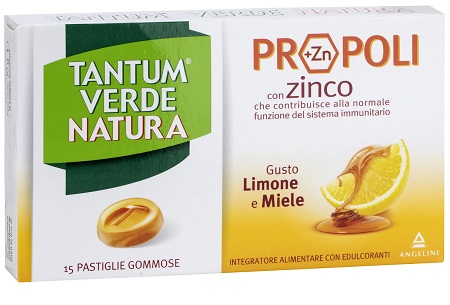 TANTUM VERDE NATURA 15 PASTIGLIE GOMMOSE LIMONE & MIELE - farmasorriso.com