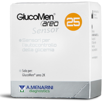 STRISCE MISURAZIONE GLICEMIA GLUCOMEN AREO SENSOR 25 PEZZI - farmasorriso.com