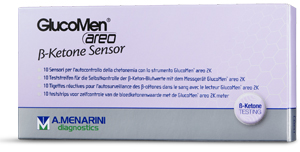 STRISCE MISURAZIONE CHETONEMIA GLUCOMEN AREO B-KETONE SENSOR 10 PEZZI - farmasorriso.com