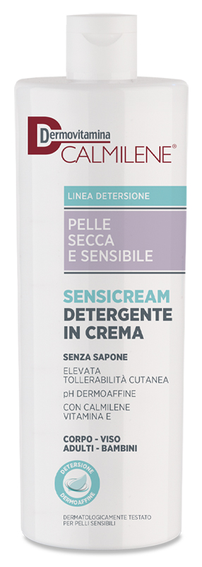 DERMOVITAMINA CALMILENE SENSICREAM DETERGENTE IN CREMA SENZA SAPONE PER PELLE SECCA E SENSIBILE 500 ML - farmasorriso.com