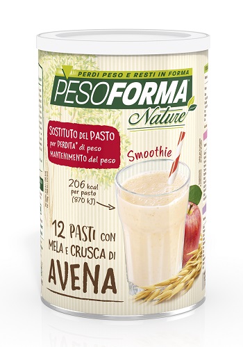 PESOFORMA NATURE SMOOTHIE MELA E CRUSCA AVENA 12 PASTI 420 G - farmasorriso.com