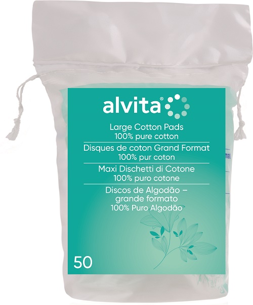 ALVITA MAXI DISCHETTI DI COTONE 100% PURO COTONE 50 PEZZI - farmasorriso.com