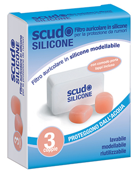 TAPPO AURICOLARE EARPLUG SCUDO IN SILICONE 3 COPPIE 6 PEZZI ARTICOLO 7EN091 - farmasorriso.com