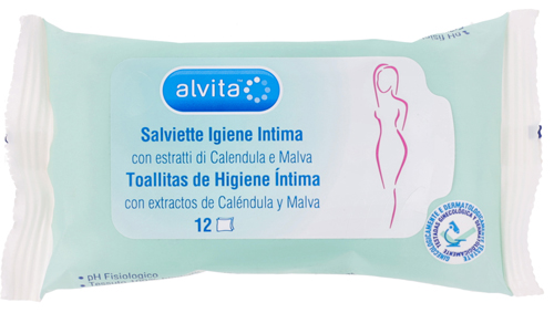 ALVITA SALVIETTE IGIENE INTIMA 12 PEZZI - farmasorriso.com