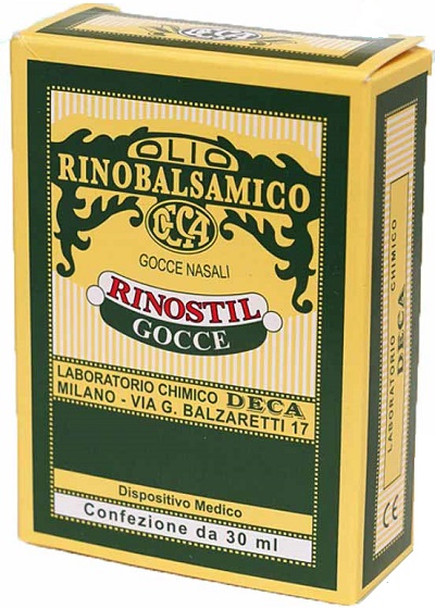 RINOSTIL GOCCE NASALI FLACONE 30ML OLIO RINOBALSAMICO PER LAPROTEZIONE DELLA MUCOSA NASALE E LA PULIZIA DELLE FOSSE NASALI - farmasorriso.com
