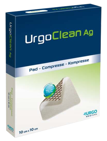 MEDICAZIONE TNT ASSORBENTE GELIFICANTE URGOCLEAN AG/SILVER 10X10CM 5 PEZZI - farmasorriso.com