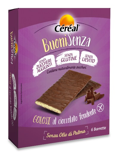 CEREAL BUONI SENZA GOLOSI CIOCCOLATO FONDENTE 6 X 17 G - farmasorriso.com