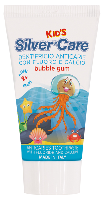 SILVERCARE DENTIFRICIO KIDS +3 ANNI BUBBLE GUM 50 ML - farmasorriso.com