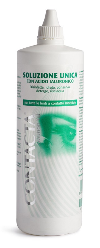 SOLUZIONE UNICA CON ACIDO IALURONICO PER LENTI A CONTATTO CONTACTA SOLUTION 360 ML - farmasorriso.com