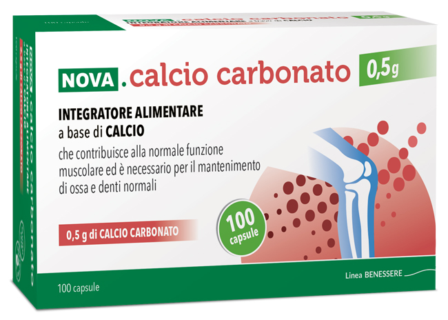 NOVA CALCIO CARBONATO 0,5 G 100 CAPSULE - farmasorriso.com